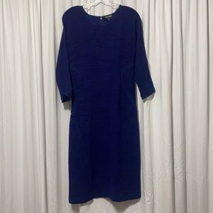 Giorgio Armani Blue Ribbed Mini Dress